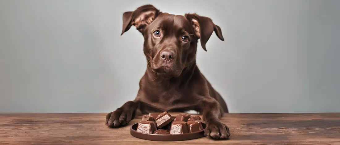 Image showcasing Can a dog eat chocolate?